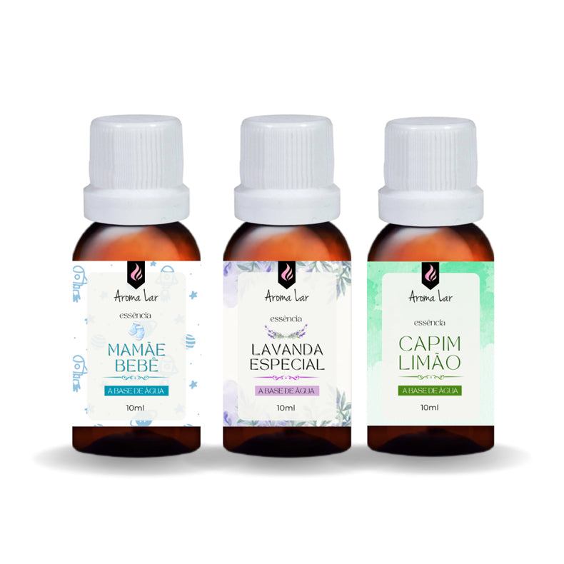 3 Essências Aroma Lar - 10ml cada