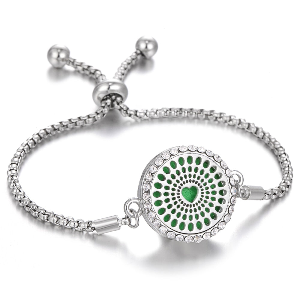 Pulseira Medalhão para Aromaterapia - Ajustável